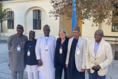 L-R- Advisor,   Public  Communication, Joint Admission and Matriculation Board ( JAMB),  Dr. Fabian Benjamin;  Chief Press Secretary to Governor AbdulRahman AbdulRazaq of Kwara State,  Mallam Rafiu Ajakaye; Associate Professor of Mass Communication, Bayero University,  Kano, Dr. Sule Yau Sule; Executive Board Member, International Press Institute (IPI), Mr .   Raheem Adedoyin; Nigeria's Minister of Information, Mallam Mohammed Idris Malagi; Nigeria's  former Presidential Spokesman, Mallam Garba Shehu and the  CEO,  Patrons Media/The Culture Newspaper, Mr. Steve Ayirinde.