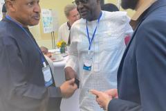 L-R- Nigeria's Information Minister , Mohammed Idris Malagi, IPI Bord Member  Raheem Adedoyin and IPI Executive Director, Scott Griffen discussing IPI Nigeria / African matters  on the sidelines of the World Congress and 75th Anniversary of the International Press Institute in Vienna, Austria yesterday